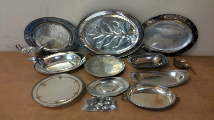 Silver Trays, Bowls, More