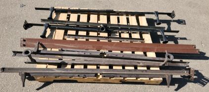 Bed Frame Rails and Crossmembers, Steel, Black and Rusty Brown