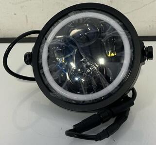 6-Inch 6000K LED Universal Front Motorcycle Headlamp For S2, R, RX, or ZX W/ Fork Brackets & Handlebar Switch Features