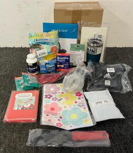 (10) Plastic Beer Mugs, 20 Oz Yeti Tumbler, Reusable Water Balloons, Mason Jar Pour Spout Lids & More