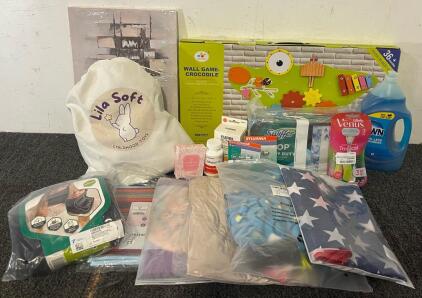 Children&rsquo;s Toys, Cleaning Supplies, Women&rsquo;s Comfy Set (L), Swim Trunks (XL), American Flags & More