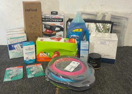 Queen Duvet Cover Set, Nutri Chopper, Dawn Dish Soap, Toiletries / Self Care & More