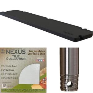 Suncast Horizontal Shed Shelf Kit, Nexus Self-Adhesive Vinyl Floor Tiles, & Fanimation 24&rdquo; Threaded Downrod