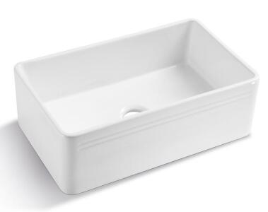 NEW 30-Inch Fireclay Farmhouse Apron Reversible Single Bowl White Kitchen Sink