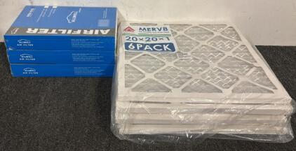 (1) Legend Pick MERV8 20x20x1 6-Pack Furnace Air Filters & (3) Allwell AWEFIOO Engine Air Filters
