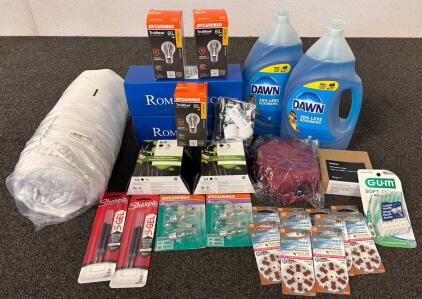 Nonslip Fitted Sheet Cover (Full), Dawn Dish Soap, Hearing Aid Batteries, Bulbs, HP Printer Ink And More