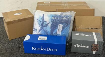 Computer Monitor Stand, Decorative Pillow Covers, Floormat, Women&rsquo;s +3.50 Glasses & Makeup Organizer
