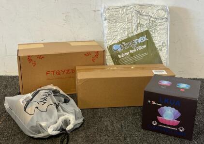 Women&rsquo;s Platform Sandals Size 38, Kingnex Bolster Roll Pillow, Ceramic Planter Pots, Clam Shell Lamp & More