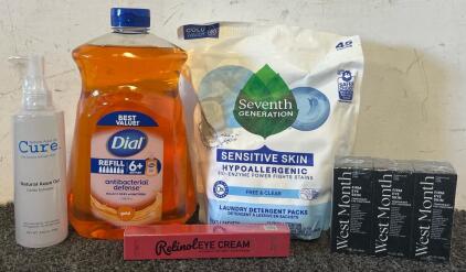 Dial Dish Soap, Seventh Generation Detergent Packs & Self Care Products