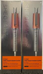 (2) Sheglam Hair It-Curl One-Touch Instant Curlers