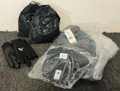 Adidas Men&rsquo;s Windbreaker (M), (2) Pairs Of Ice Traction Cleats, Cold Weather Fishing Gloves & More