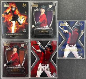 (5) Collectible Wild Card Matte "Corbin Carroll" Left Field