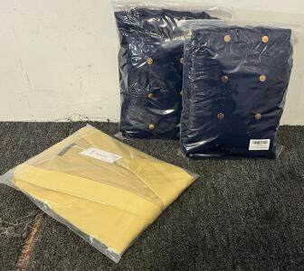 (2) Men&rsquo;s Navy 3 Piece Suits (Medium) & Women&rsquo;s Blazer Dress Top (XL)