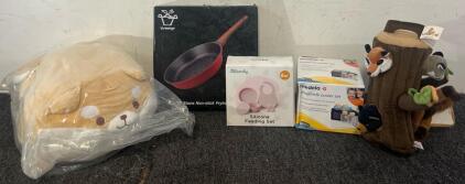 Granite Stone Non-Stick Frying Pan, Medela Breastmilk Cooler Set, Silicone Feeding Set & Toys