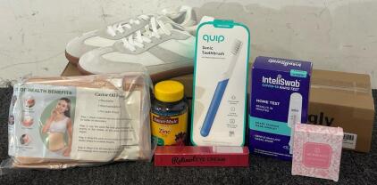 Quip Sonic Toothbrush, Self Care Products, White Sneakers (Size 10) & More