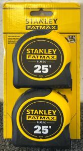 Pack Of 2 Stanley Fatmax Classic 25&rsquo; Tape Measures