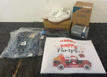 Aroeve Air Purifier, White Sneakers (Size 10), Men&rsquo;s Columbia Jacket (M), Levi&rsquo;s Slim Taper Jeans (30x30) & More