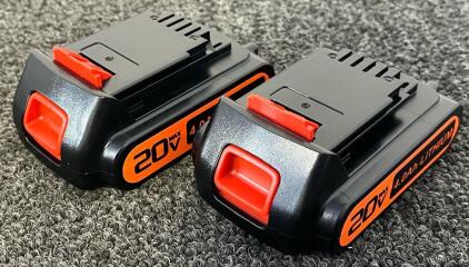 (2) New 4Ah 20V Max Lithium-Ion Replacement Batteries For Power Tools
