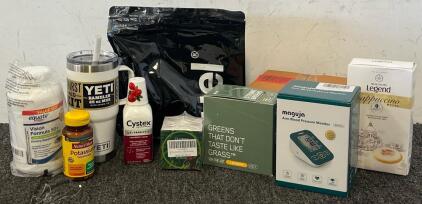 Health & Wellness &mdash; Huey Supplement Powder, Yeti 25 Oz Cup, Arm Blood Pressure Monitor & More