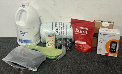 Neck Relief Memory Foam Pillow, Hygine Products, Blood Glucose Monitor, Creatine & More