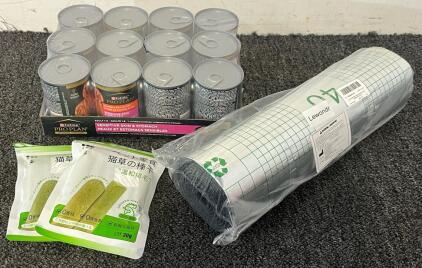 Purina Sensitive Skin & Stomach, Self Adhesive Cat Scratcher Mat, Feline Greenies & Cat Grass Chew Sticks