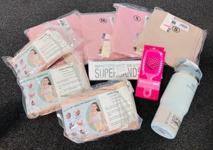 Dokotoo Woman's Bttms, Stanley Cup, Perform Better Superband, and (3) Castor Oil Pack Wraps