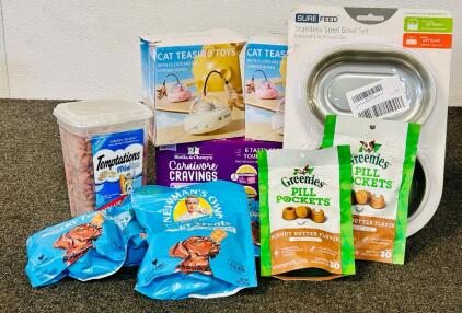 Pet Essentials: Stainless Steel Bowl Set and Snacks/ Treats