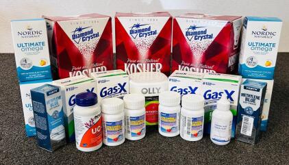 Personal Health Essentials: Diamond Crystal Kosher Salt, Fish Oil Supplements, Gas-X Extra Strength Tablets, Cough Relief Tablets, Metabolism Gummy Rings, and More