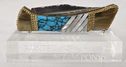 Painted Pony Collector Pocket Knife W/ Magnetic Stand