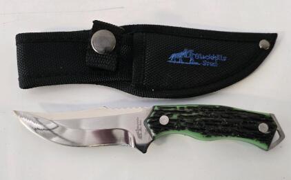 Blackhills Steel Hunting Knife W/ Sheath- New In Box