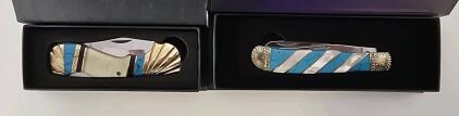 (2) Silverhorse Stoneworks Pocket Knives- New In Box