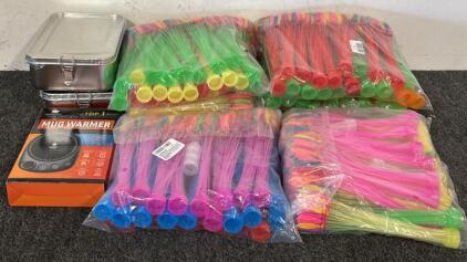 Mug Warmer, (2) Aluminum Lunch Boxes, & (1000)+ Water Balloons