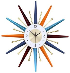 Mid-Century Modern Wall Clock, 27.5&rdquo;