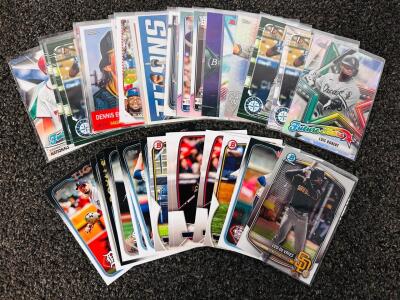 Collection Of Baseball Cards: Lou Gehrig, Silk Weavers, Alec Bohm, Trea Turner, Vladimir Guerrero Jr. and Many More
