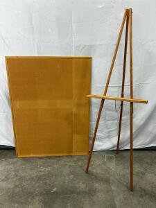 (1) 36&rdquo;x48&rdquo; Cork Board (1) 22&rdquo;x62&rdquo; Board Easel