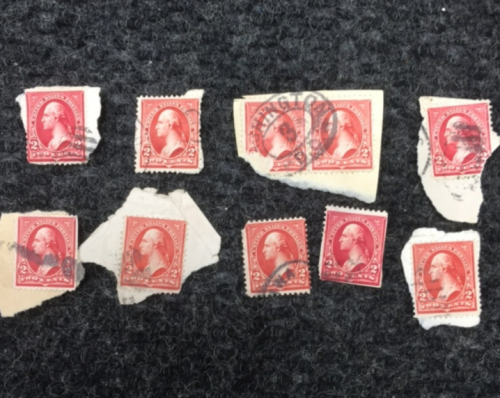 (10) 1890’s George Washington 2 Cent Stamps