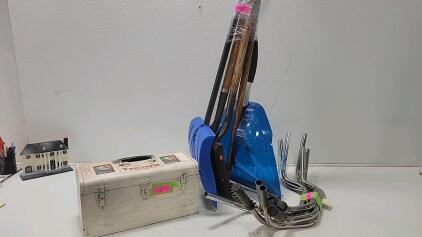 (5)Shovel, Rake, & Snow Shovel (6)Bicycle Handle Bars (1)Craftsman Tool Box