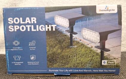 (1) 6-Pack Of LED Solar Yard / Garden Spotlights