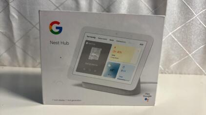 Google Nest Hub (2nd generation). This smart display features a 7-inch touchscreen and has Google Assistant built-in.