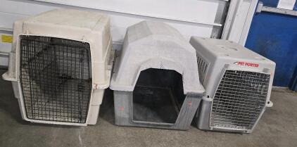 (3) Large Dog Kennel (PLEASE READ DESCRIPTION)