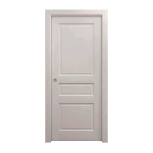 JELD-WEN 31 in. x 81in. Painted White Solid Wood Pocket Door With Hardware(PLEASE READ DESCRIPTION) Located By Wall IN LiveRoom