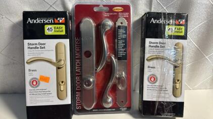 (2) Anderson Storm Door Handle Set (1) Larson Storm Door Latch