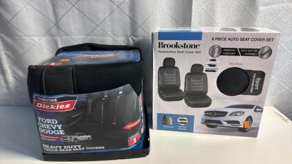 (1) Dickies Truck Rear Seat Covers (1) BrookStone Front Seat Covers