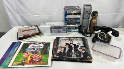 (1) Kisag Cream Whipper (23) Assorted Blu-Ray Disc Including American Sniper And Mission Impossible (8) Vintage Laserdisc Records Including Snow White And Die Hard & More