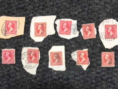 (10) 1890’s George Washington 2 Cent Stamps