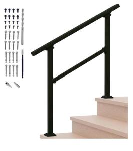 (2) *New, in Original pkg* 2-Step Hand Rails for Outdoor Steps (Stock photo used because boxes are sealed)