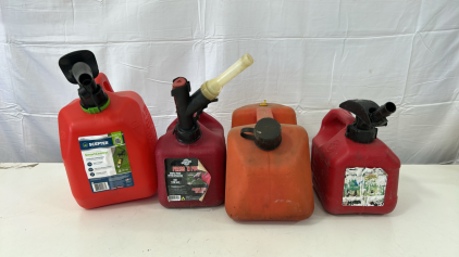 (1) 2.8 Gallon Gas Can (1) 2 Gallon (1) 1.4 Gallon Gas Can (1) 1 Gallon Gas Can