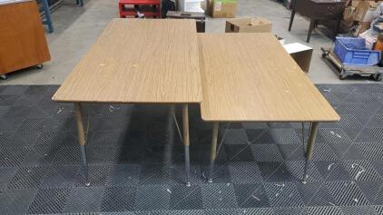 (2) Table With Metal Legs