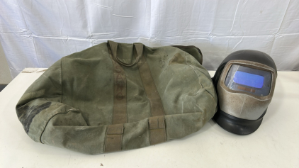 (1) 3M&trade; Speedglas&trade; Welding Helmet 9100 W/ Auto Darkening Filter 9100X (1) XL Green Military Bag