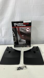 (1) WeatherTech 120050 Rear Mudflaps For 2015 Ford F-150
